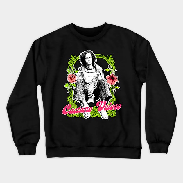 Caetano Veloso \/\/\ Retro Original Fan Art Design Crewneck Sweatshirt by DankFutura